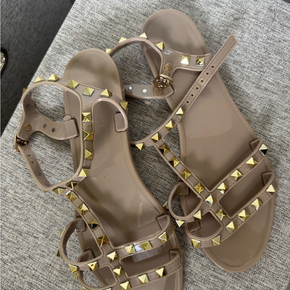 Studded Tan Sandals